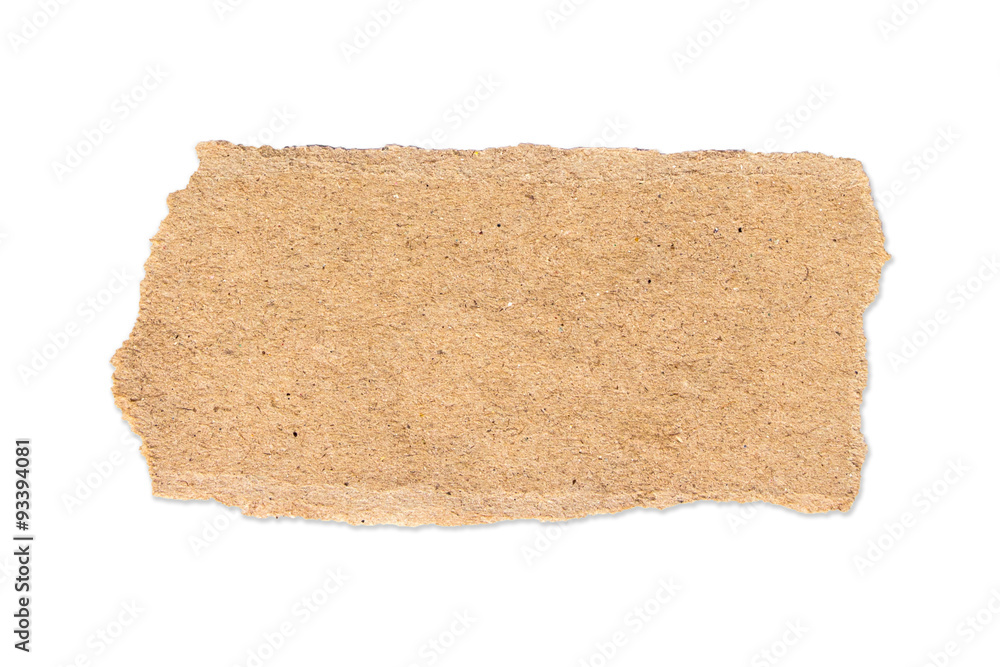 brown torn paper on isolated white with clipping path. brown torn paper on isolated white with clipping path.
