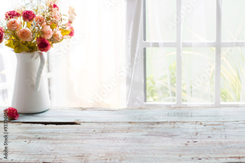 close-up look at wooden with morning bright