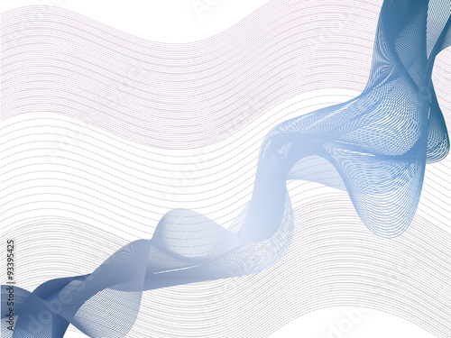 Abstract blend blue ribbon background