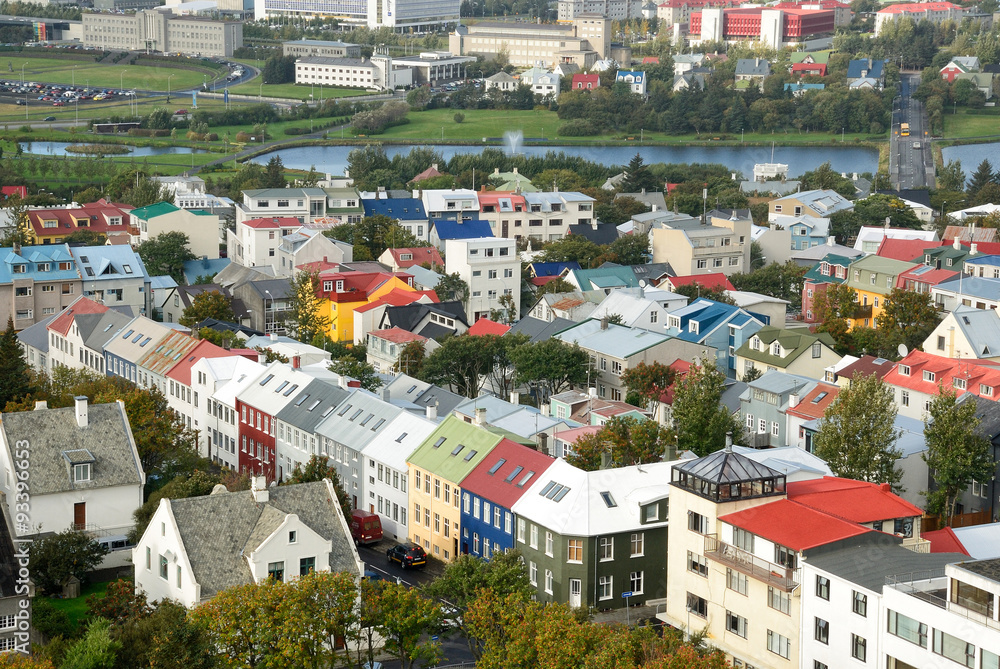 Reykjavik colourful city
