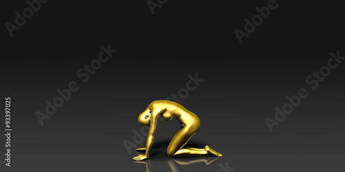 The Downward Facing Frog Yoga Pose