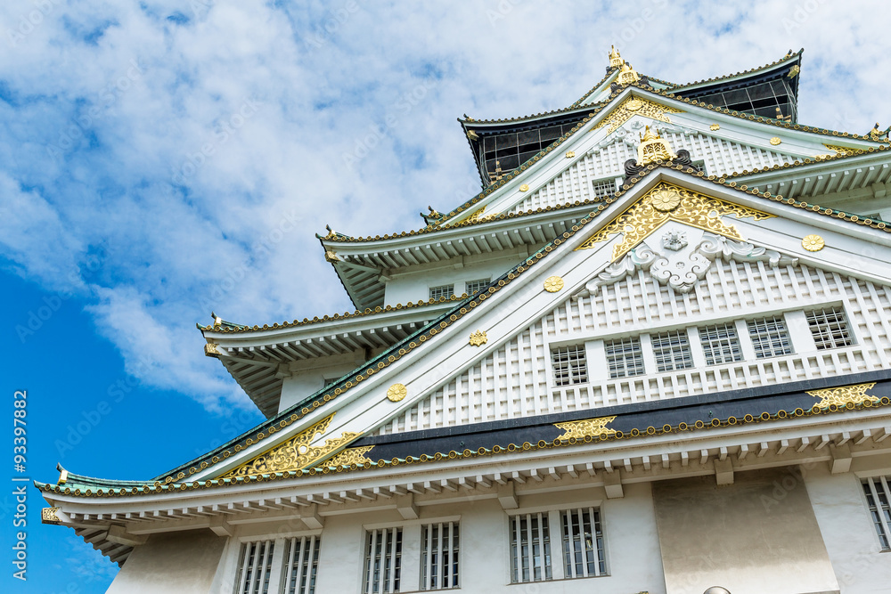 Osaka castle with blue sky Osaka castle with blue sky
