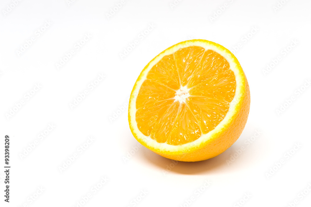 Slice of fresh orange isolated on white background Slice of fresh orange isolated on white background
