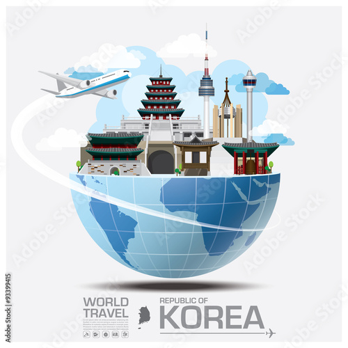 Republic Of Korea Landmark Global Travel And Journey Infographic