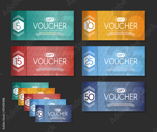 Modern gift voucher.