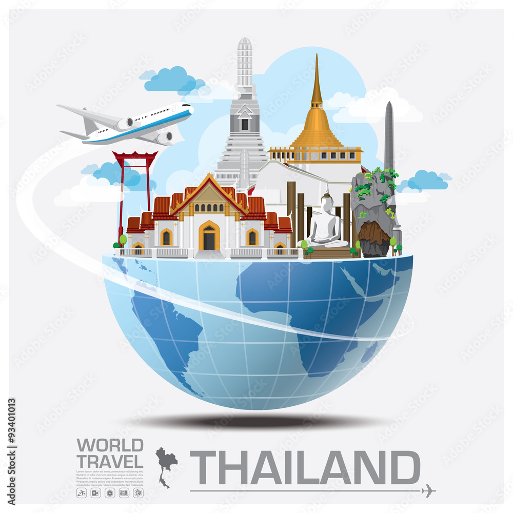 Thailand Landmark Global Travel And Journey Infographic