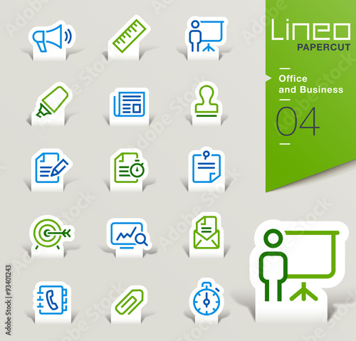 Lineo Papercut - Office and Business outline icons