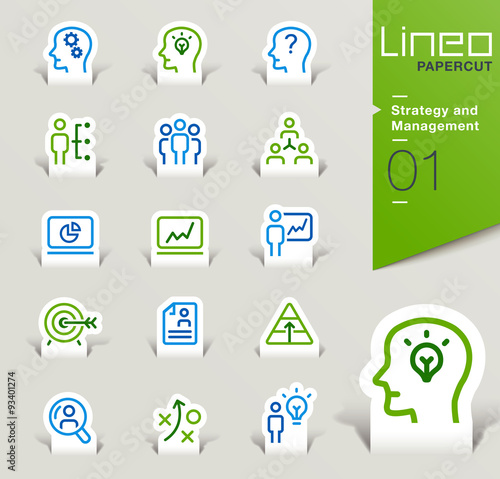 Lineo Papercut - Strategy and Management outline icons