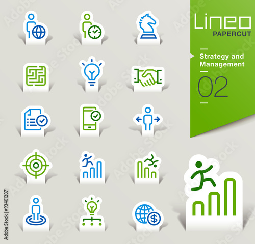 Lineo Papercut - Strategy and Management outline icons