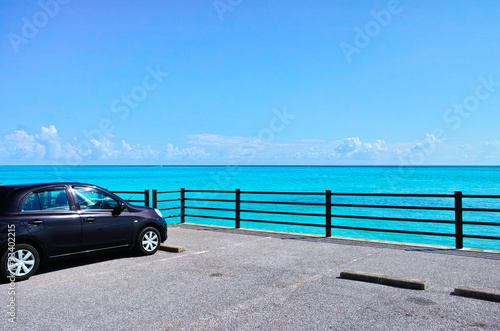 池間大橋の宮古島側の駐車場