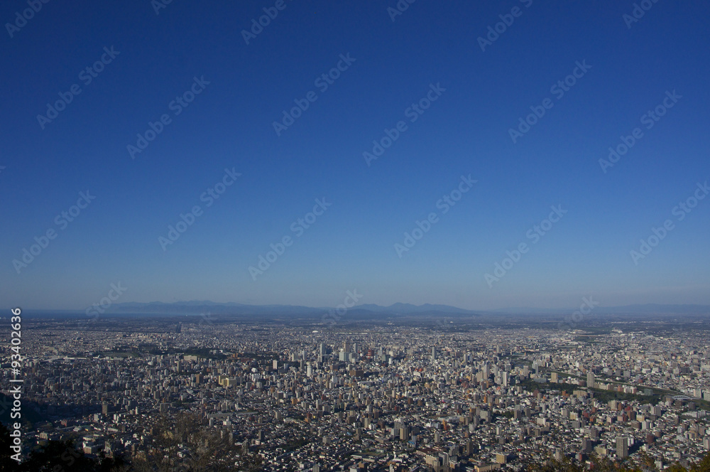藻岩山展望台から見た札幌市街Sapporo City, view from Moiwayama Observatory