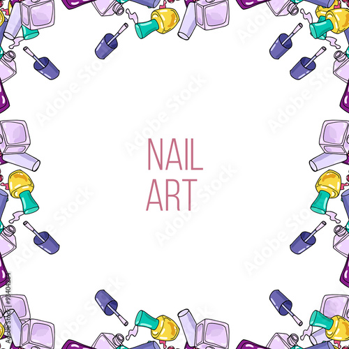 Vector nail lacquer bottles 