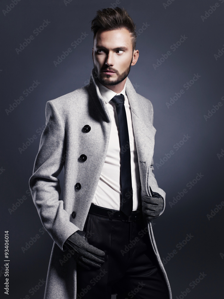 Handsome stylish man in autumn coat Handsome stylish man in autumn coat