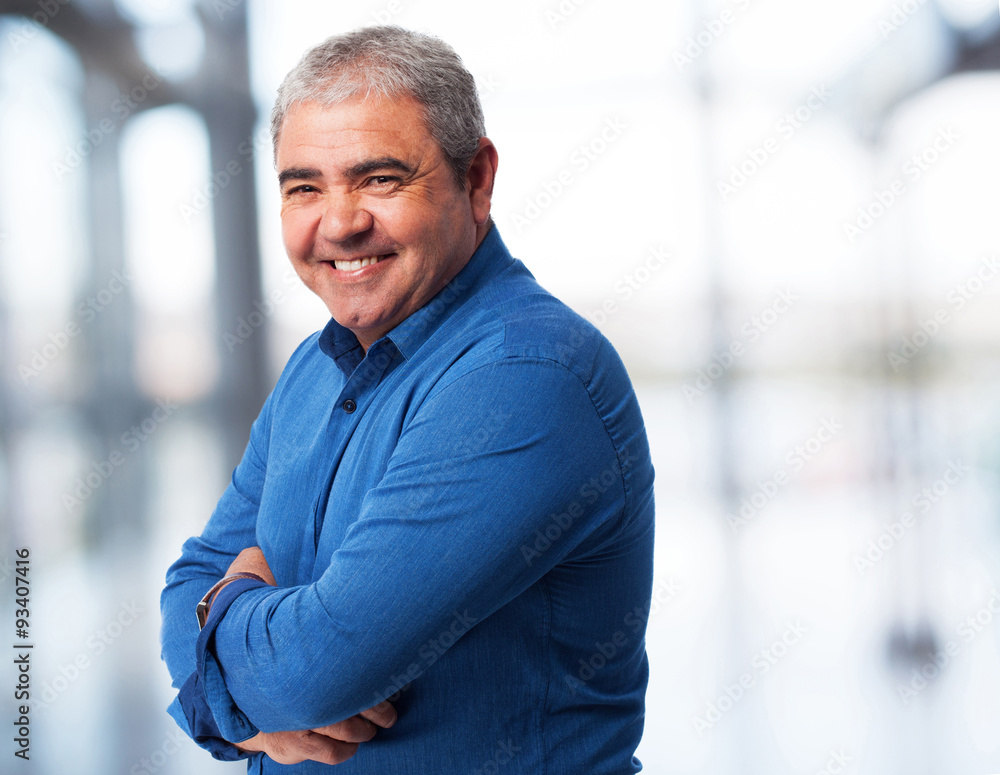 portrait of a mature handsome man smiling portrait of a mature handsome man smiling