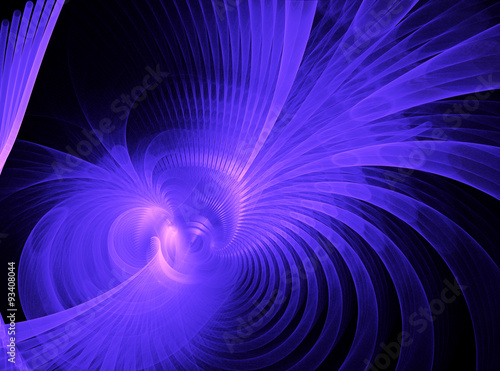 Abstract fractal image background with purple lines   wings