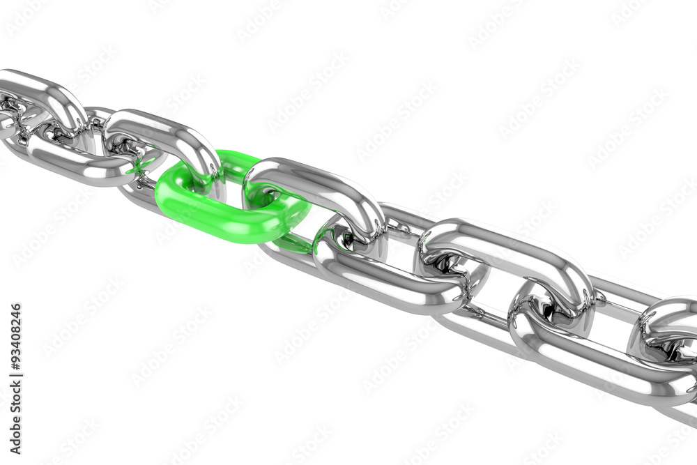 Obraz premium render stainless steel chain