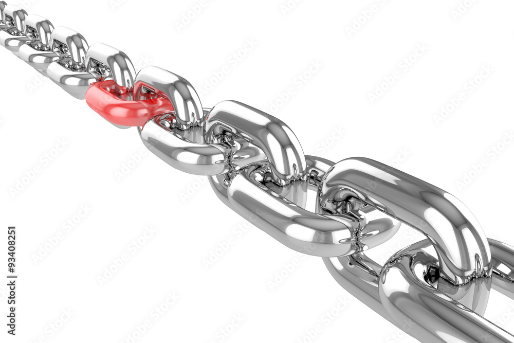 Obraz premium render stainless steel chain