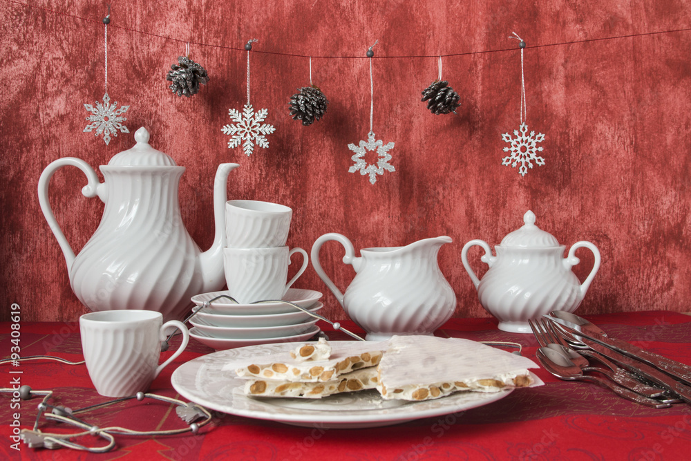Fototapeta premium Turron, typical Spanish Christmas sweet