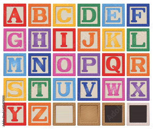 Wooden Alphabet Blocks photo