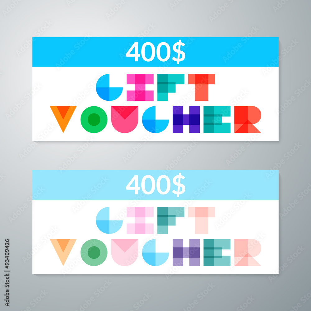 Vector illustration gift voucher template. Vector illustration gift voucher template.