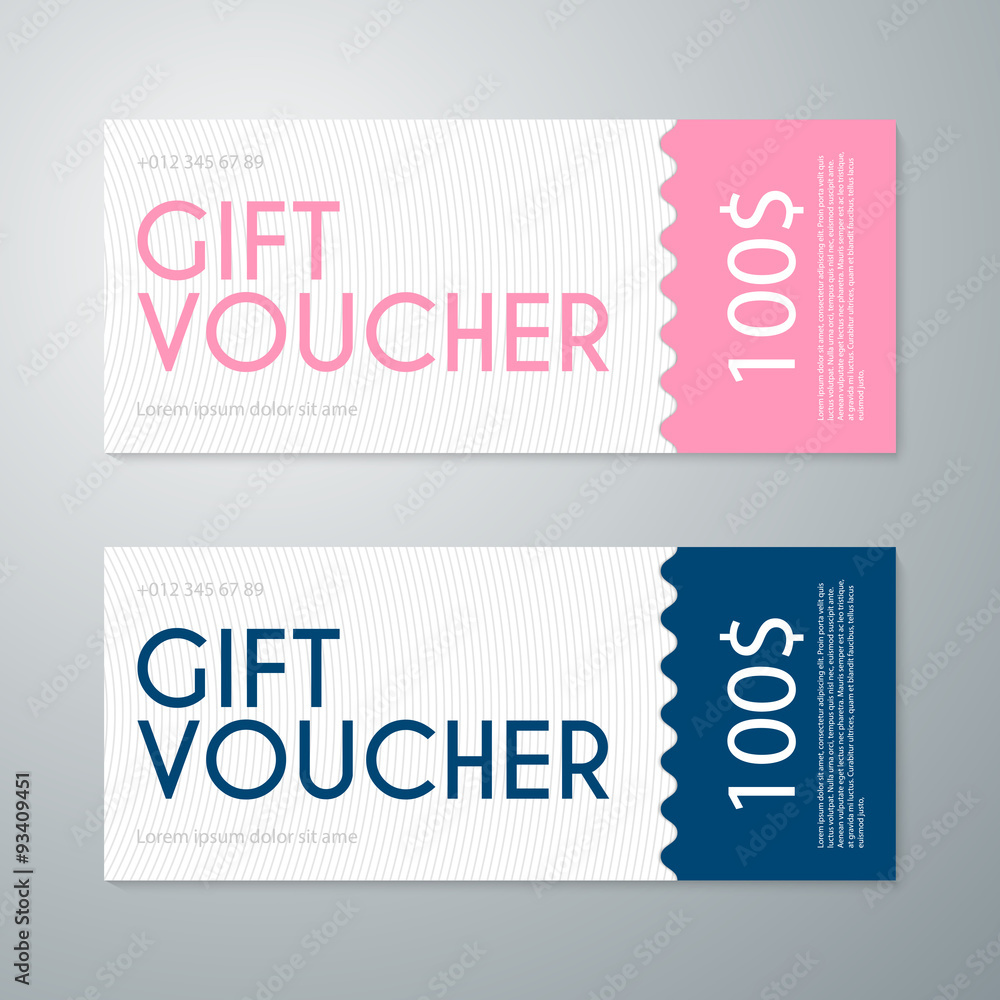 Vector illustration gift voucher template. Vector illustration gift voucher template.