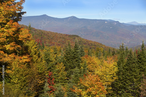 Hillside overlooking the Franconia Range in autumn, Warren, New