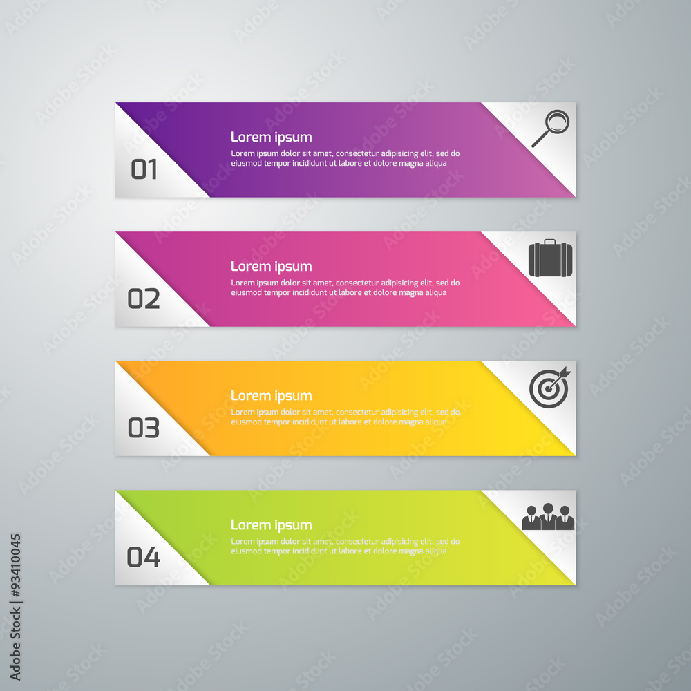 Vector illustration of business infographics 4 options . Set of rectangular shapes separated triangles. Vector illustration of business infographics 4 options . Set of rectangular shapes separated triangles.