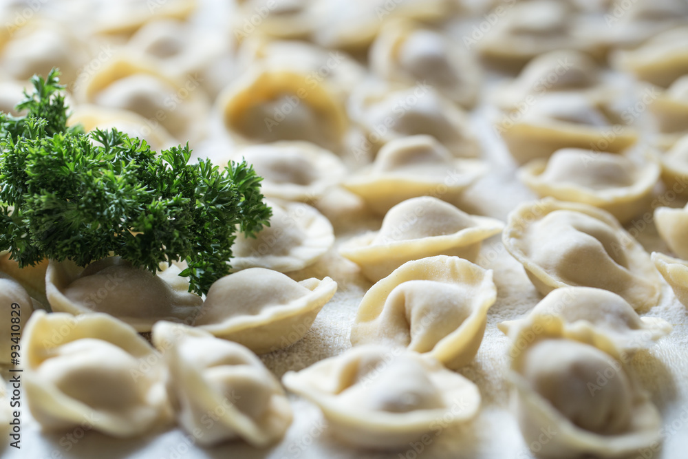 Meat dumplings and parsley Meat dumplings and parsley