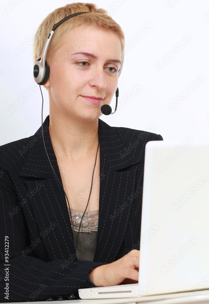 Modern beautiful business woman in the office Modern beautiful business woman in the office