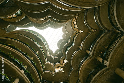 Photography SINGAPORE - September 16, 2015 : Inside view of The Hive for learning called “Dim Sum Basket Building” at Nanyang Technological University (NTU) on Sep 16, 2015 in Singapore