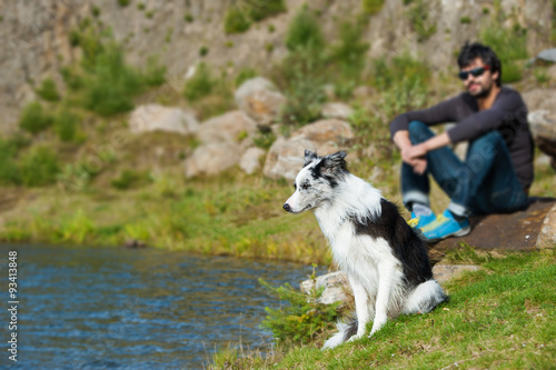 Mann mit Hund