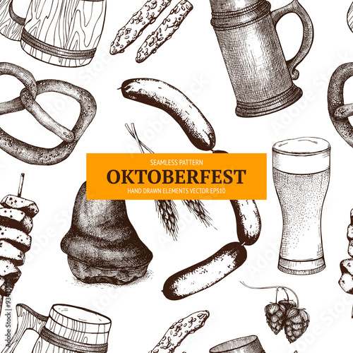 Oktoberfest seamless pattern