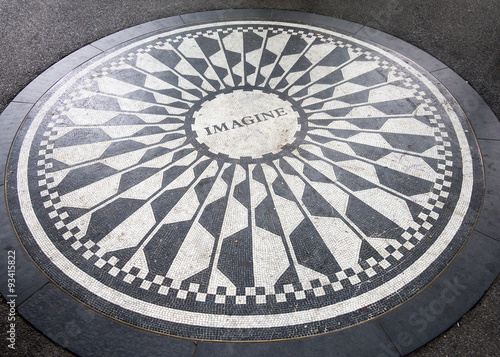 The Imagine mosaic at Strawberry Fields in Central Park, New York