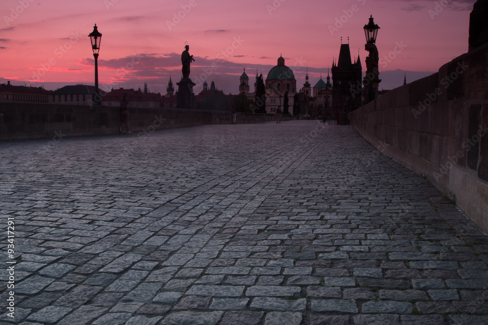 Obraz premium Karlsbron i Prag.