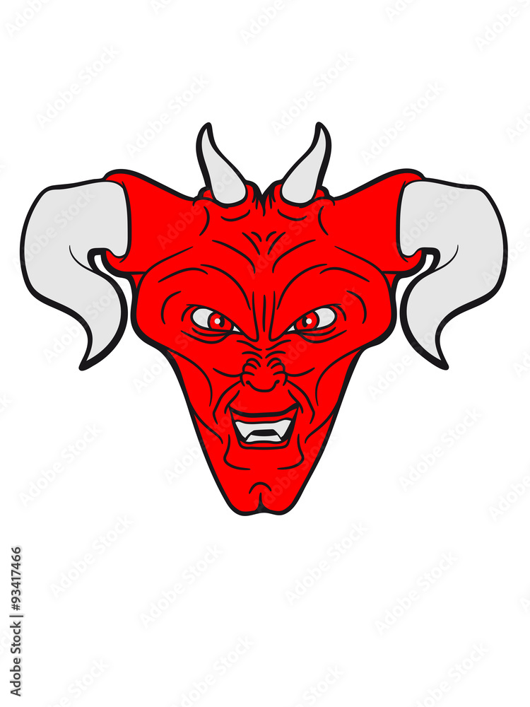 Obraz premium satan lord diablo evil face