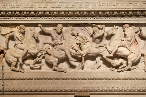 Fotografie famous sarcophagus alexander istanbul archaeology