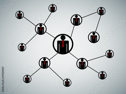 Network business abstract scheme. Vector Illustration. Eps 10
