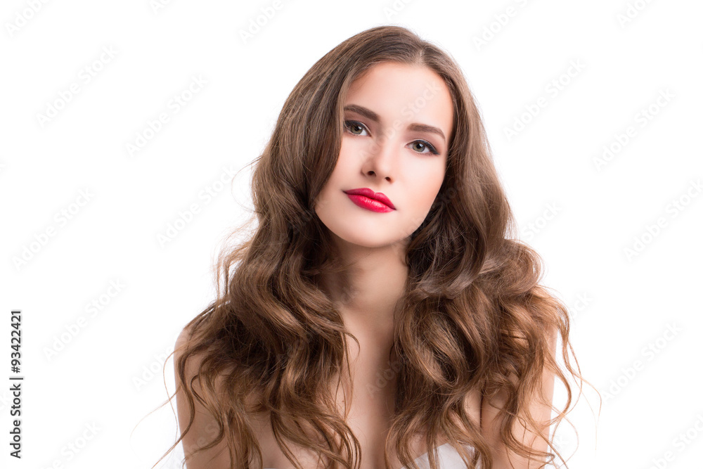 Portrait of a young brunette cosmetics beauty. Portrait of a young brunette cosmetics beauty.