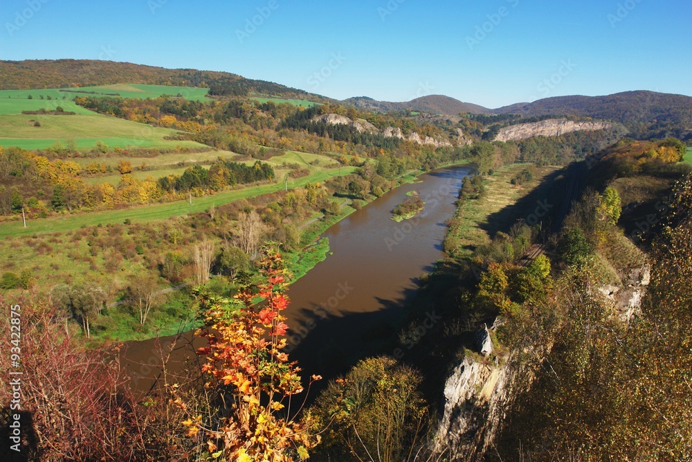 Autumn view of the landscape in the Czech Republic