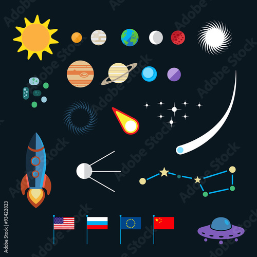 Space icon set