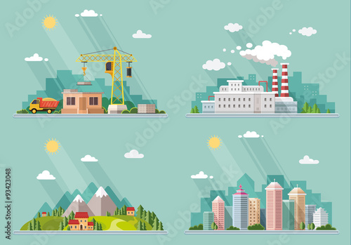 Set of icons for your design. Flat style vector illustration.