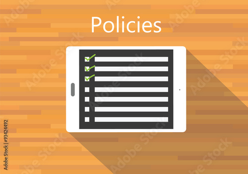 policies company listed in tab