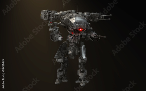 Robot mech with guns