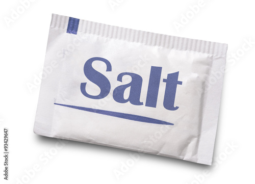 Εκτύπωση καμβά Small salt packet isolated on white