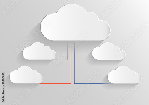 Infographic banners Templates. Vector cloud