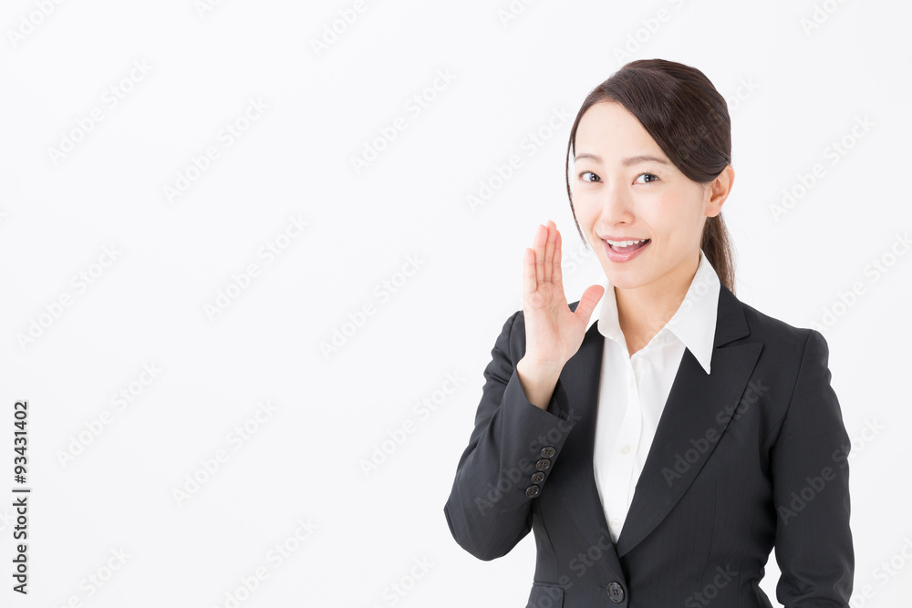 portrait of asian businesswoman on white background portrait of asian businesswoman on white background