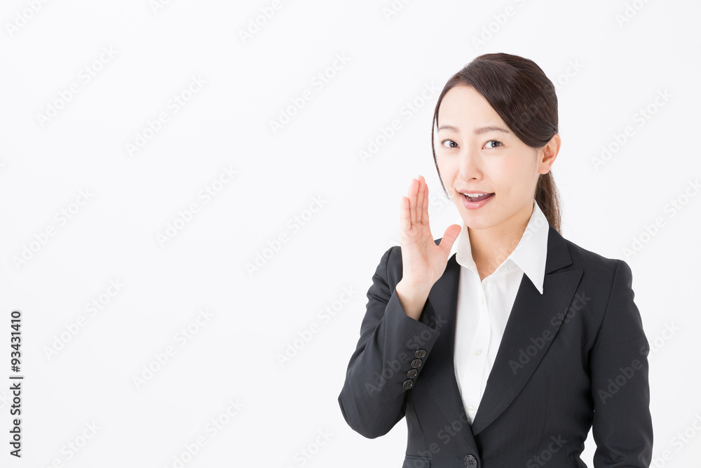 portrait of asian businesswoman on white background portrait of asian businesswoman on white background