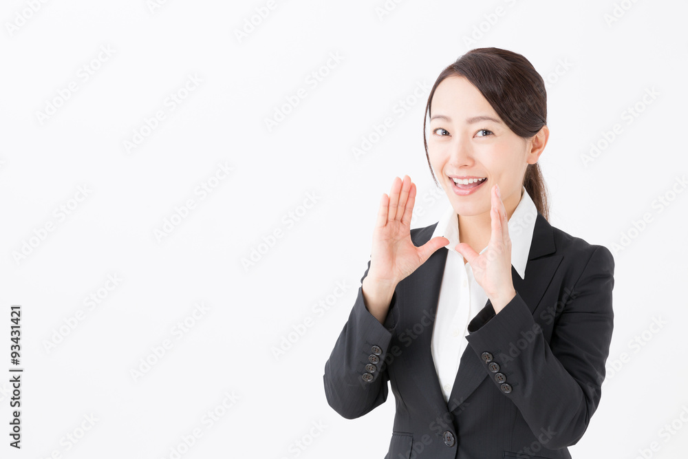 portrait of asian businesswoman on white background portrait of asian businesswoman on white background