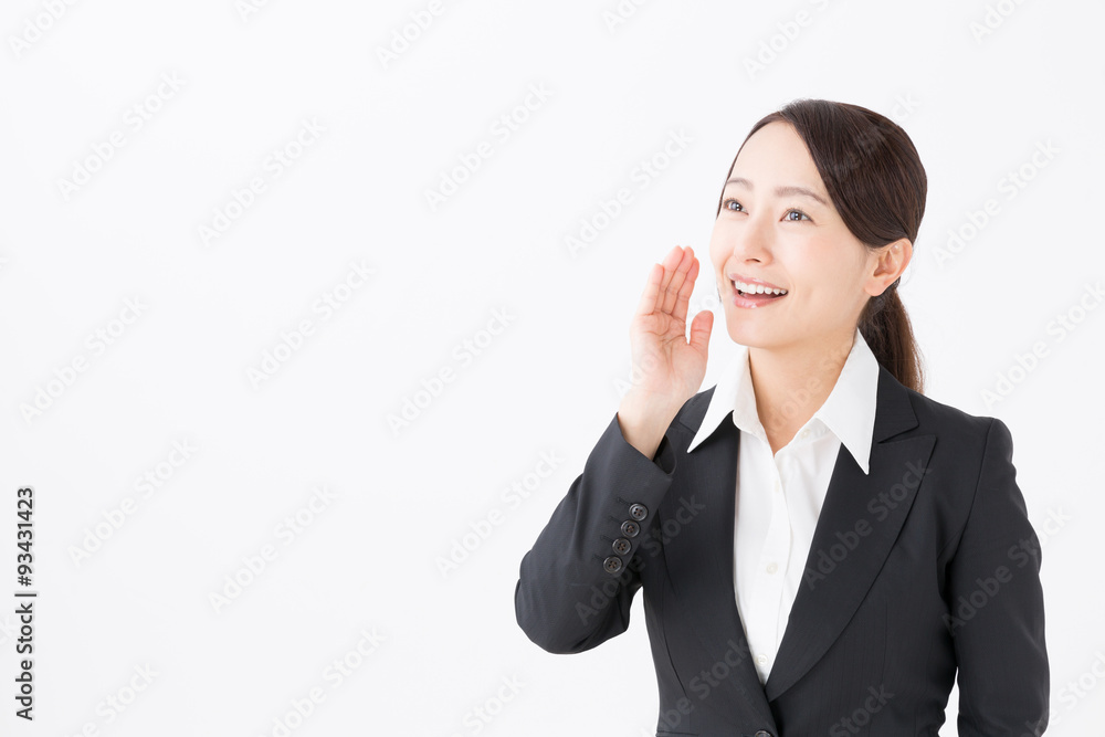 portrait of asian businesswoman on white background portrait of asian businesswoman on white background