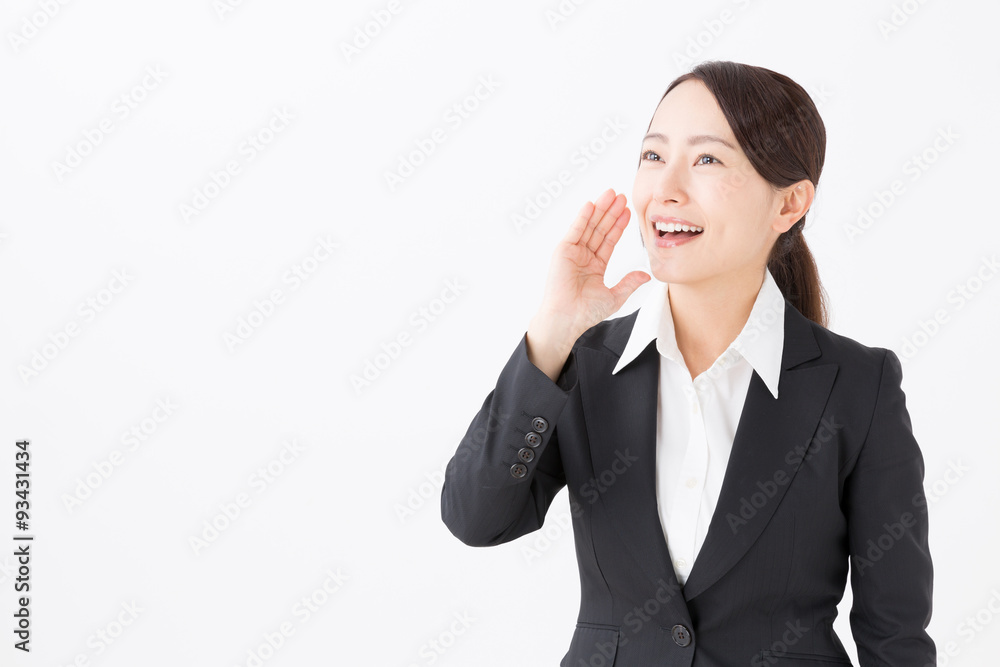 portrait of asian businesswoman on white background portrait of asian businesswoman on white background